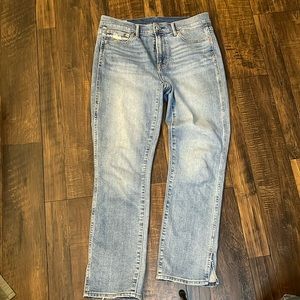 Gap, jeans, mid rise, slim fit cropped, size 10